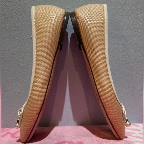 Jimmy Choo Women's Natural/Latte Raffia Leather Flat, Size 38 - Picture 6 of 10